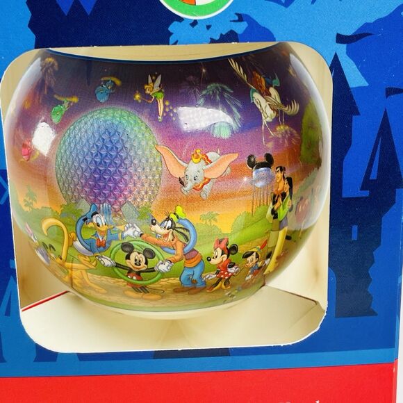 Walt Disney World 2000 Millennium Glass Ball Ornament Donald Goofy Mickey in Box - Picture 4 of 8